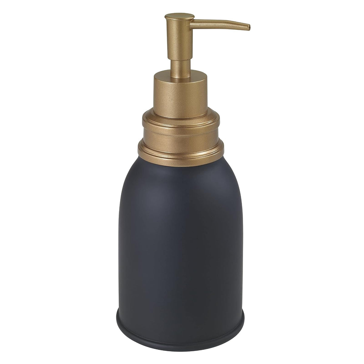 Avanti Linens - Dispensador de jabón/bomba de loción, esencial para el baño de invitados, decoración moderna del hogar (colección Memphis, negro)