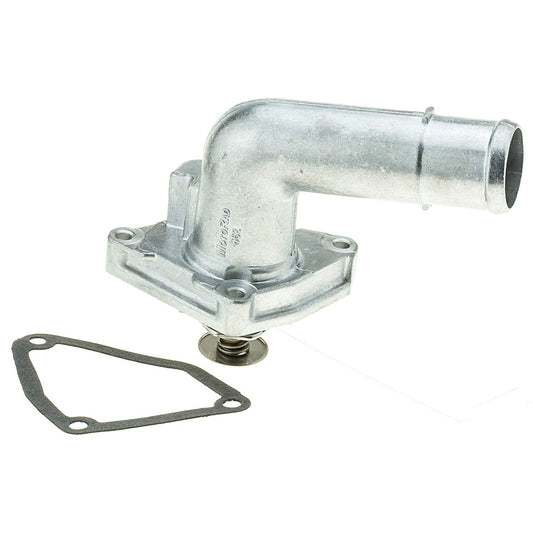 MotoRad 662-180 Termostato Silver Ensamble de Carcasa de Termostato de Refrigerante del Motor Compatible con Nissan Murano 08–14 Maxima 09 Pathfinder 13–15 Altima 07–14 Quest 11–14 Infiniti QX60