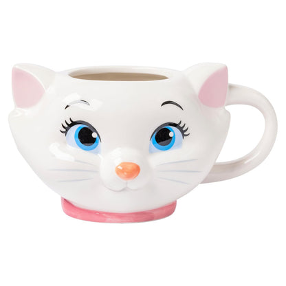 Silver Buffalo Disney Aristocats Marie Face - Taza esculpida 3D de cerámica, 20 onzas