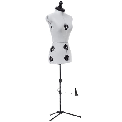 Dritz - Vestido ajustable de doble ajuste, tallas pequeñas US 00-4 | Maniquí de ropa femenina para costura, ajuste y drapeado - Chiquita - Gris plateado