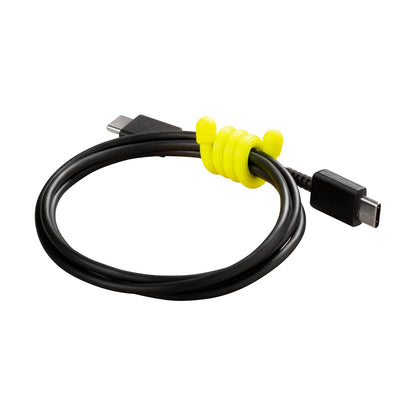 Nite Ize Original Gear Tie, tira retorcida de goma reutilizable, 6" - 2-Pack, Amarillo Neón