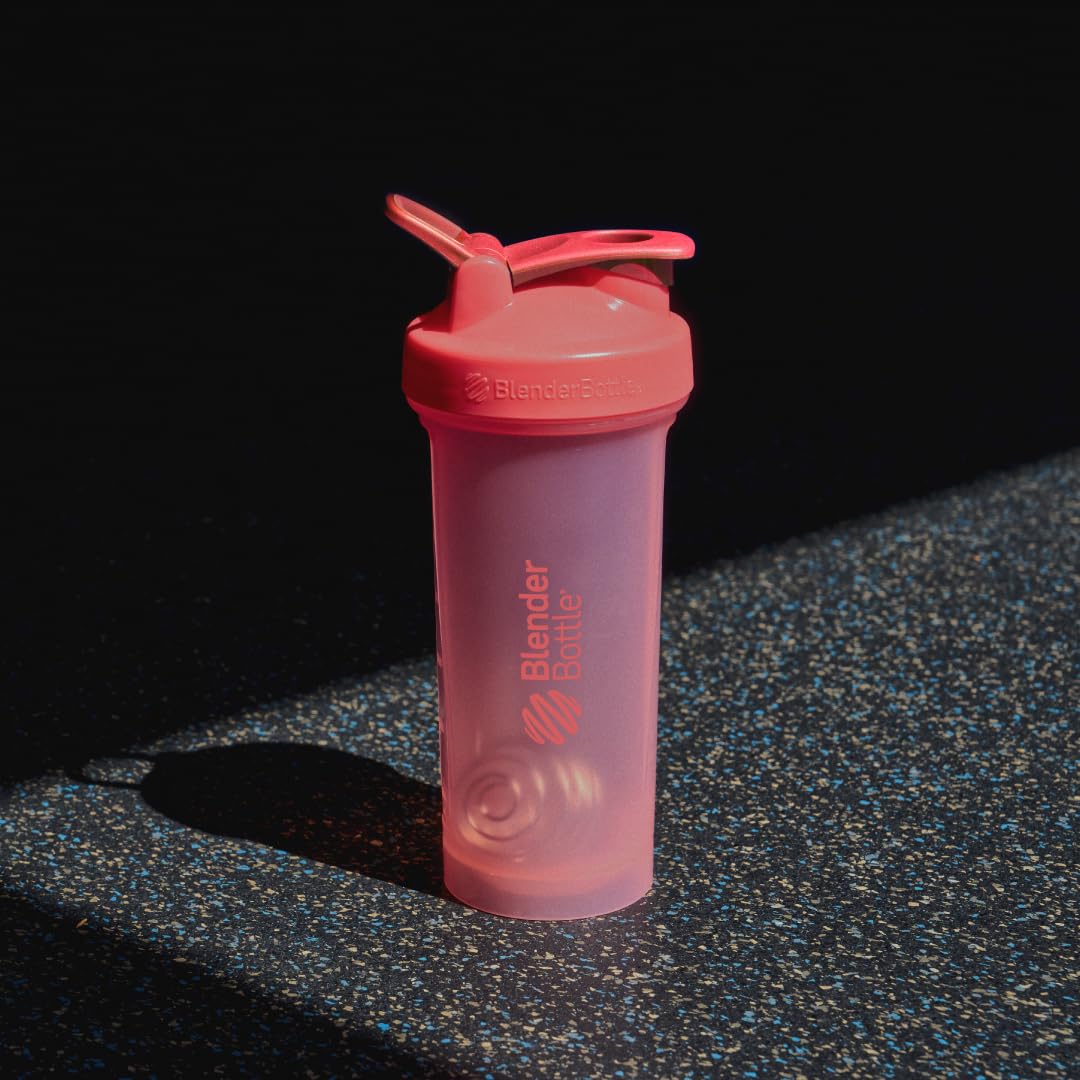 BlenderBottle Botella mezcladora clásica V2, perfecta para batidos de proteína y pre-entrenos, 28 onzas, rosa claro