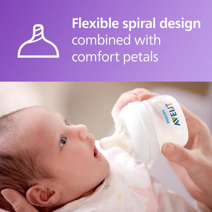 Philips Avent SCF019/25 - Biberón natural (2 unidades), transparente