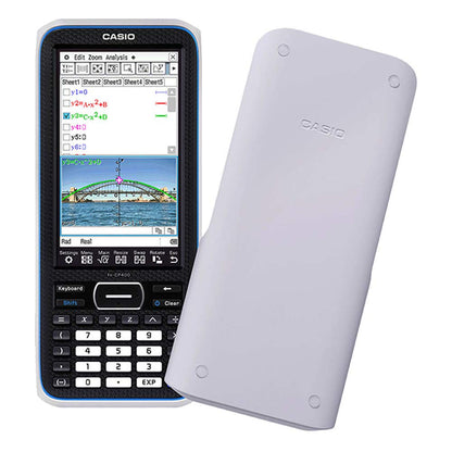 Casio Calculadora Graficadora fx‑CP400, Color Negro, +5000 Funciones, Solar y Batería, Nivel Universidad