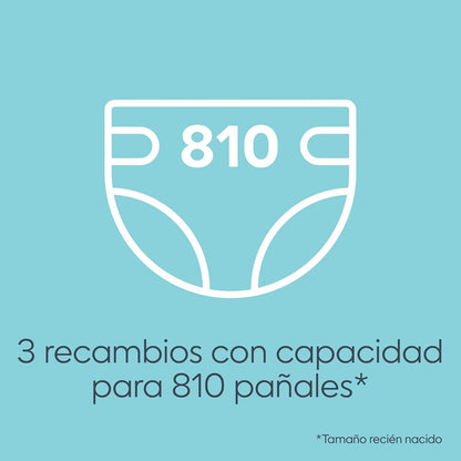 Playtex Genie - Bolsas de recambio para pañales, Multicolor, 810 Count