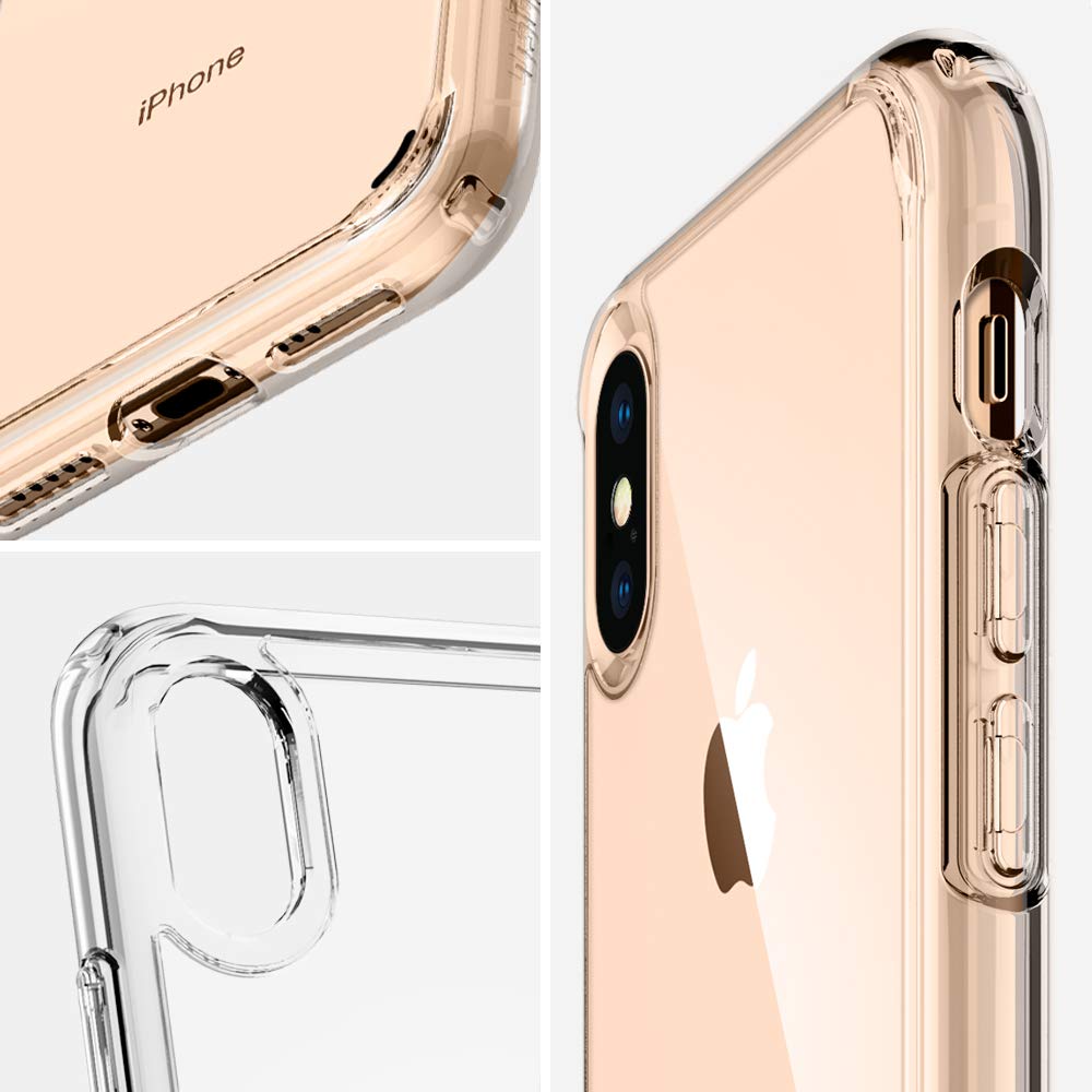 Spigen Estuche Ultra híbrido diseñado para iPhone XS (2018) / Estuche diseñado para iPhone X (2017) Claro como el Cristal