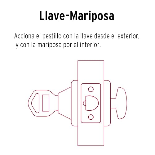 Hermex Basic CERO-11P, Cerrojo cilindro-mariposa, latón brillante