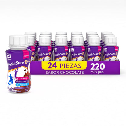 PediaSure 10+ Chocolate Alimentación Especializada Pack 24 de 220 ml | Formula especializada para adolescentes de 10 a 15 años con nutrientes esenciales que apoyan al crecimiento de los huesos.