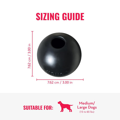 Kong Extreme Ball Pelota para Perro, color Negro, Mediano/Grande