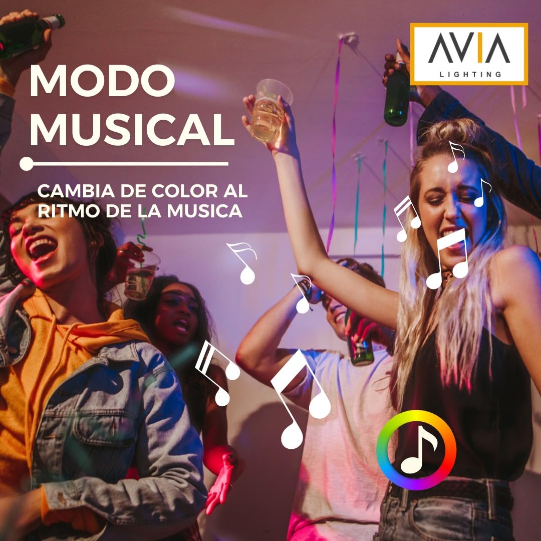 iGoto Foco Inteligente Dimmable GU5.3 Wifi AVIA, RGB 2700 a 6500K Multicolor SmartHome, compatible con IOS, Android, Asistente de Google y Alexa, Multivoltaje 400 lm, 5W Control de voz SH2003