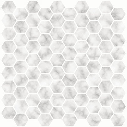 In Home InHome NH2359 - Azulejos hexagonales para salpicaduras, color blanco y blanco
