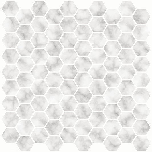 In Home InHome NH2359 - Azulejos hexagonales para salpicaduras, color blanco y blanco