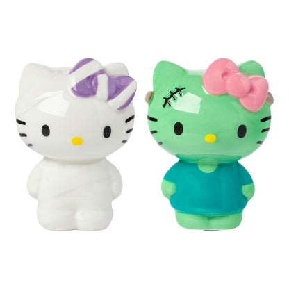 Silver Buffalo Sanrio Hello Kitty - Juego de salero y pimentero de cerámica, 5 pulgadas de largo x 2 pulgadas de ancho x 3.5 pulgadas de alto