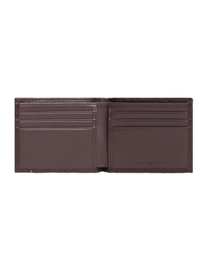 Tommy Hilfiger Cartera Cafe para hombre | De mano, 4 pulgadas, cuero, con logo distintivo TH