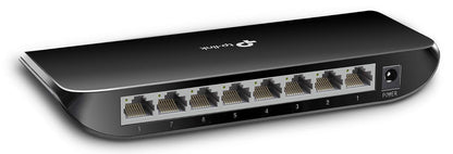TP-Link Switch de Red Gigabit TL-SG1008D - 8 Puertos RJ45 Gigabit - Plug and Play - Ahorro de Energía - Diseño Compacto - para Hogar y Oficina
