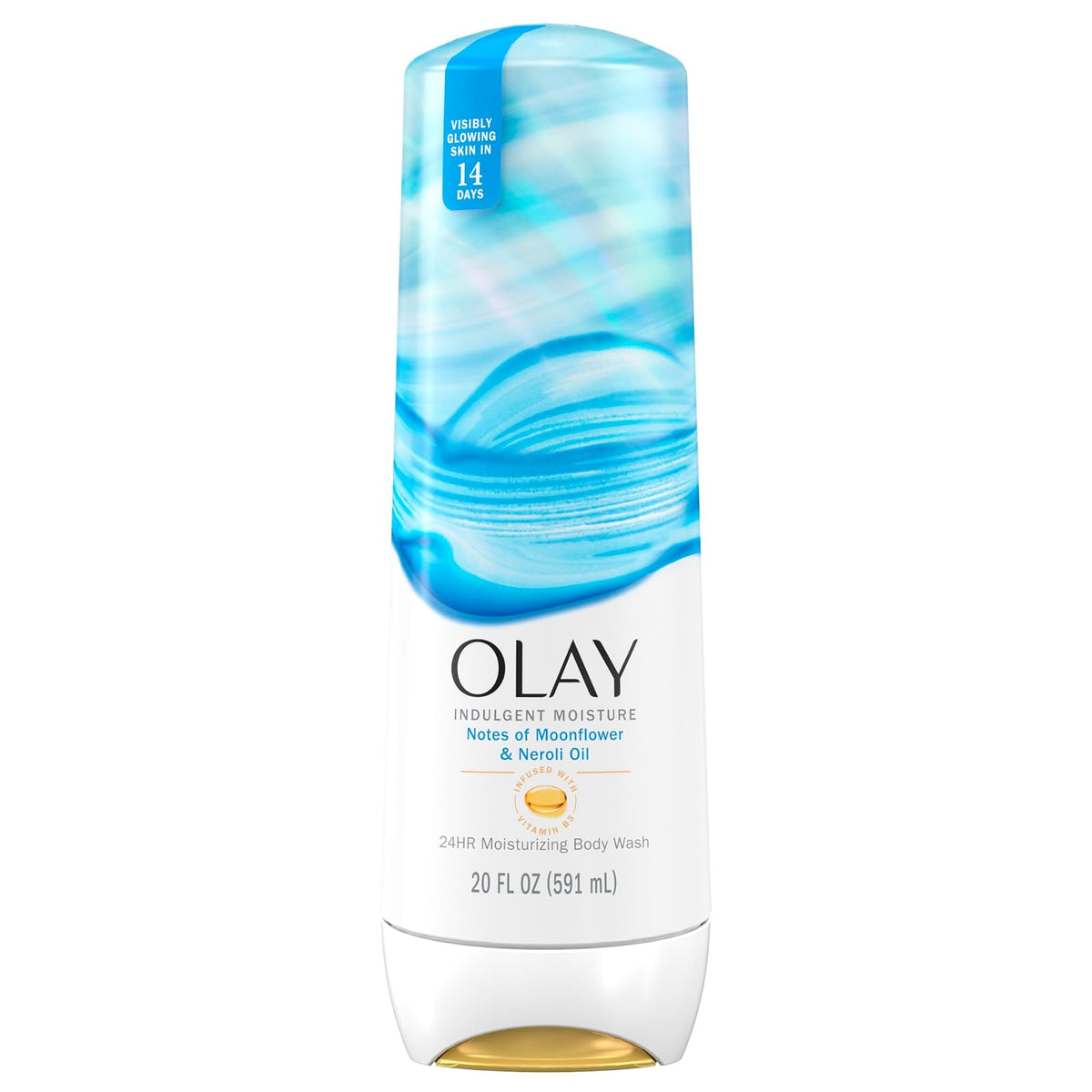 Olay Jabón Líquido Corporal Hidratante con Vitamina B3, 591 ml - Aceite de Flor de Luna y Neroli