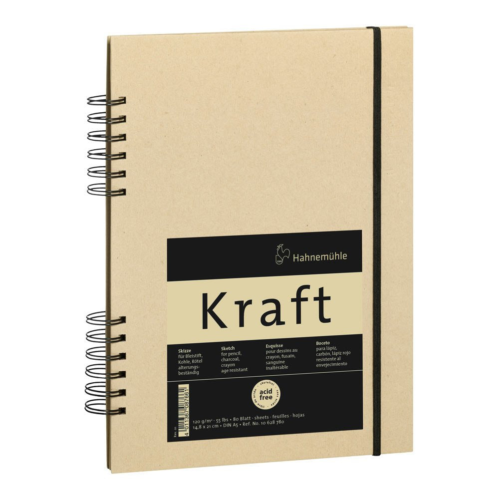 Hahnemühle Kraft Paper A5 Sketch Book (Ochre Cover, 80 Sheets)