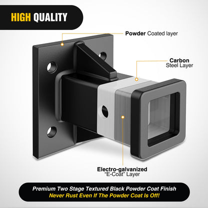 Nilight Adaptador de Tubo Receptor de Enganche de 2 Pulgadas con Perno, Receptor de Enganche de Remolque Universal para Parachoques Abierto, Extensor de Enganche Towever, Accesorios de Enganche para