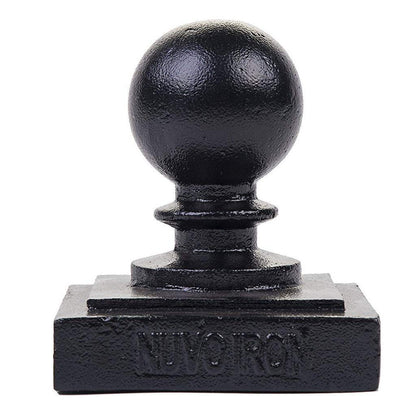 Nuvo Iron PCB03 x 3 1/2 "Tapa de poste de bola, negro