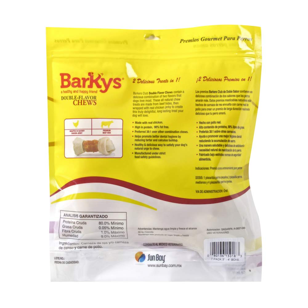 Barkys Double Flavor Chews 5-6, 10 Piezas, 1 Pack