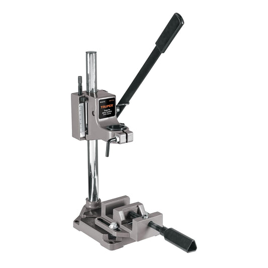 Truper SOP-T12, Soporte Vertical para Taladro 3/8"-1/2" Control de Profundidad Prensa Morsa