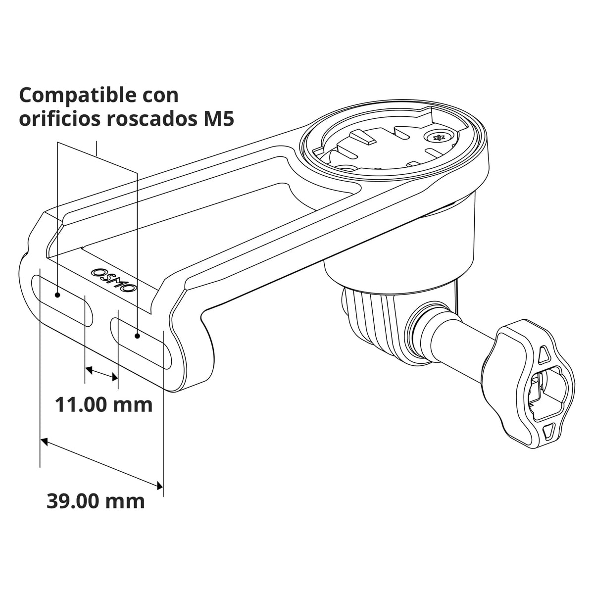 DJI Kit de Soporte Multifuncional para Bicicleta Osmo (para manillares Independientes), Compatibilidad: Osmo 360
