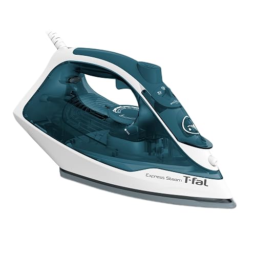 T-fal Plancha de Vapor Express Steam Blue Boreal FV2830X0 | Suela Antiadherente True Ceramic Glide, 1600 W, con vapor vertical, sistema anti-cal, 5 niveles de temperatura