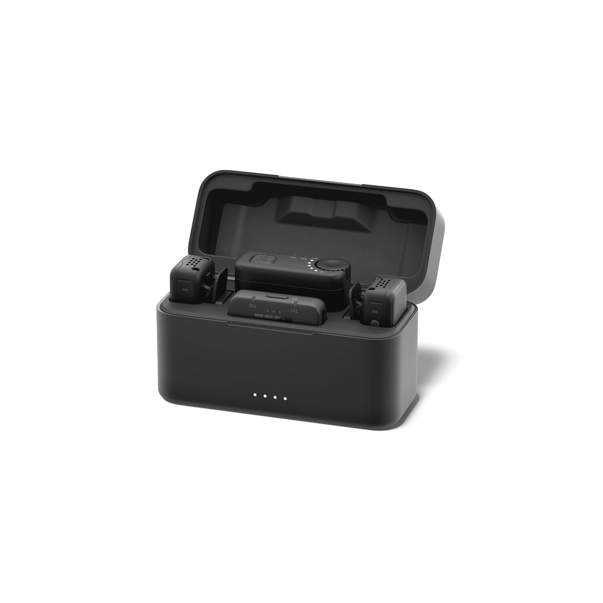 Kit Completo de micrófono inalámbrico GoPro (2 TX, 2 RX, Funda de Carga) - para GoPro/cámara/iPhone/Android, ultracompacto, reducción de Ruido, Control de Ganancia, vlogging
