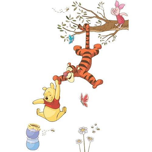 Winnie The Pooh Swinging For Honey Peel and Stick Giant Wall Decals