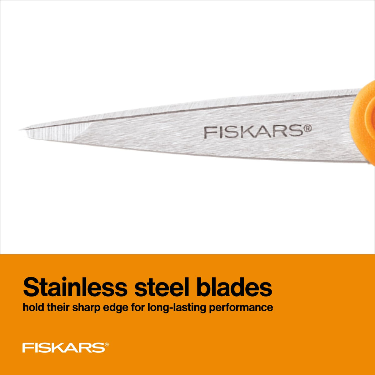 Fiskars 94817797 - Tijeras de micropunta, 12,7 cm, color naranja