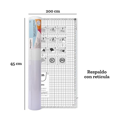 BARRILITO Papel Contacto Adhesivo Blanco 0.45 x 20m