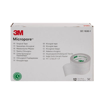 Micropore - Cinta Adhesiva 3M 1530-1 (Paquete De 12)