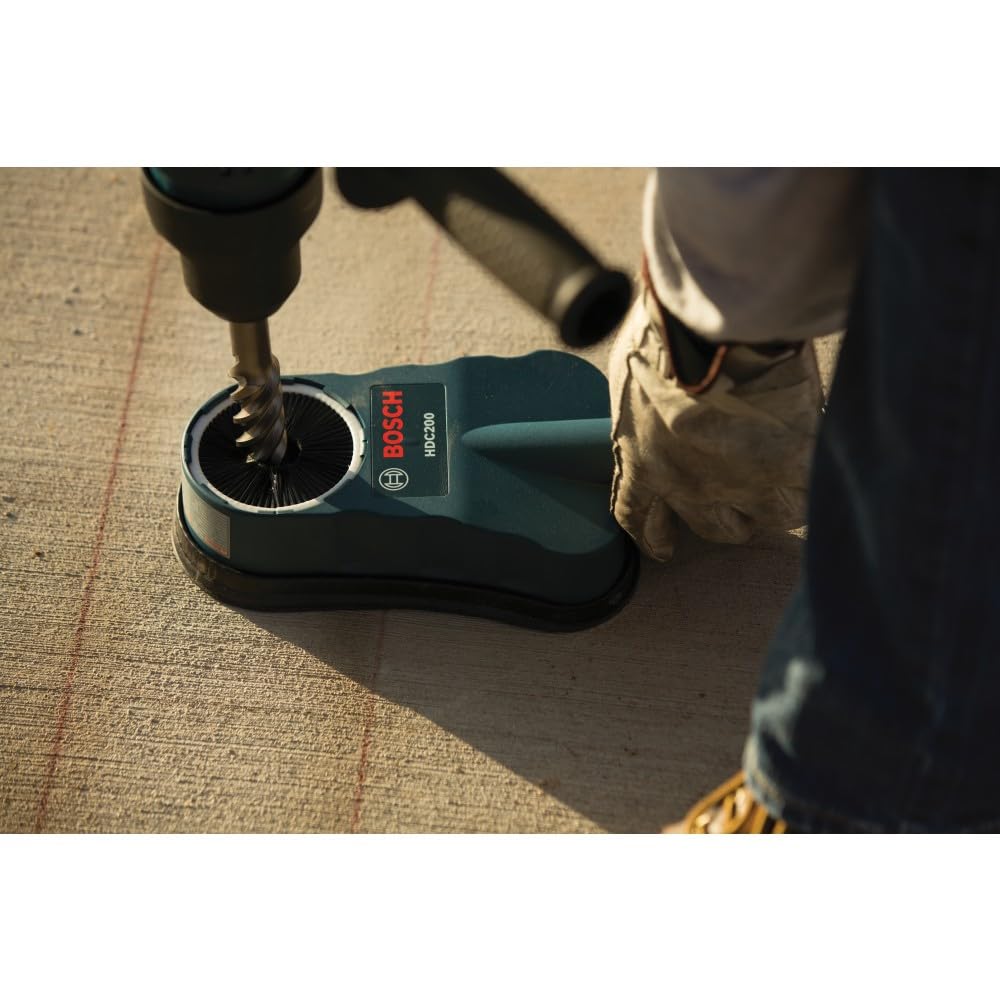BOSCH HDC200 SDS-Max - Accesorio para recoger polvo para taladro | Cámaras de aire duales, sujetan la extracción de pared, se adapta a brocas de 1,6 cm y 2,5-1 cm, colector de polvo