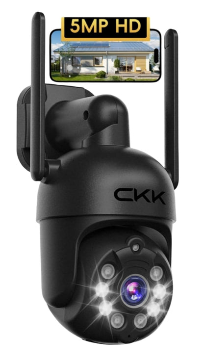 CKK Sistema de cámara de Seguridad de Audio de 5 MP 8 CH Sistema de cámara de vigilancia para el hogar con Disco Duro de 1 TB (1 cámara de Seguridad de 5 MP)