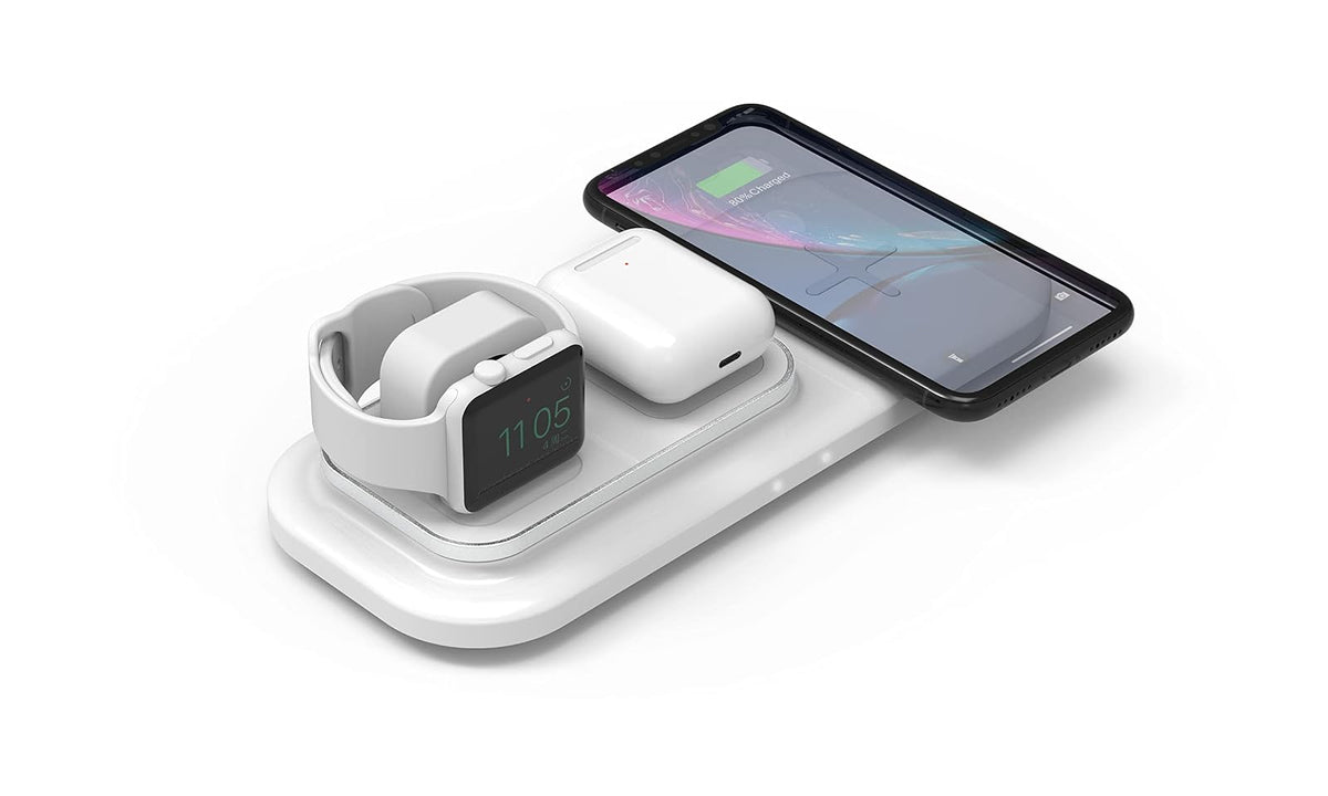 QuikCell Trio 3 in 1 Wireless Charging Pad - White