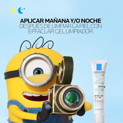La Roche-Posay Effaclar DUO +M Crema Hidratante Anti-imperfecciones, 40 ml | Para piel grasa o con tendencia acnéica, fórmula con niacinamida y phylobioma, anti-marcas e hidratación por hasta 24 horas