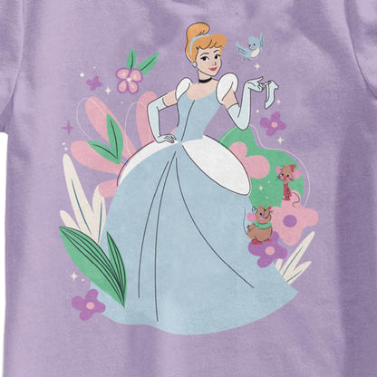Disney Princesas La Cenicienta Playera Estampada para Niñas, Lila