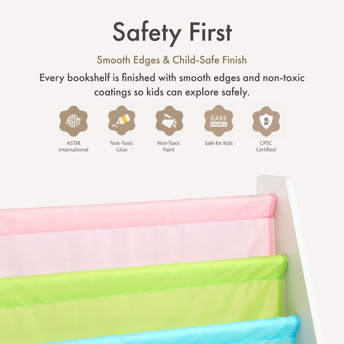 Tot Tutors WO594 Pastel Color Book Rack