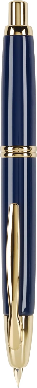 Pilot Vanishing Point Pluma Fuente Retráctil, Punta Media - azul - Medium Nib