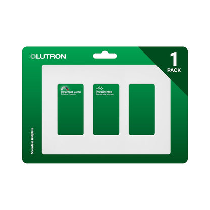 Lutron Claro Placa de pared de 3 pines, 1 paquete, Marrón - Nieve - 1 paquete