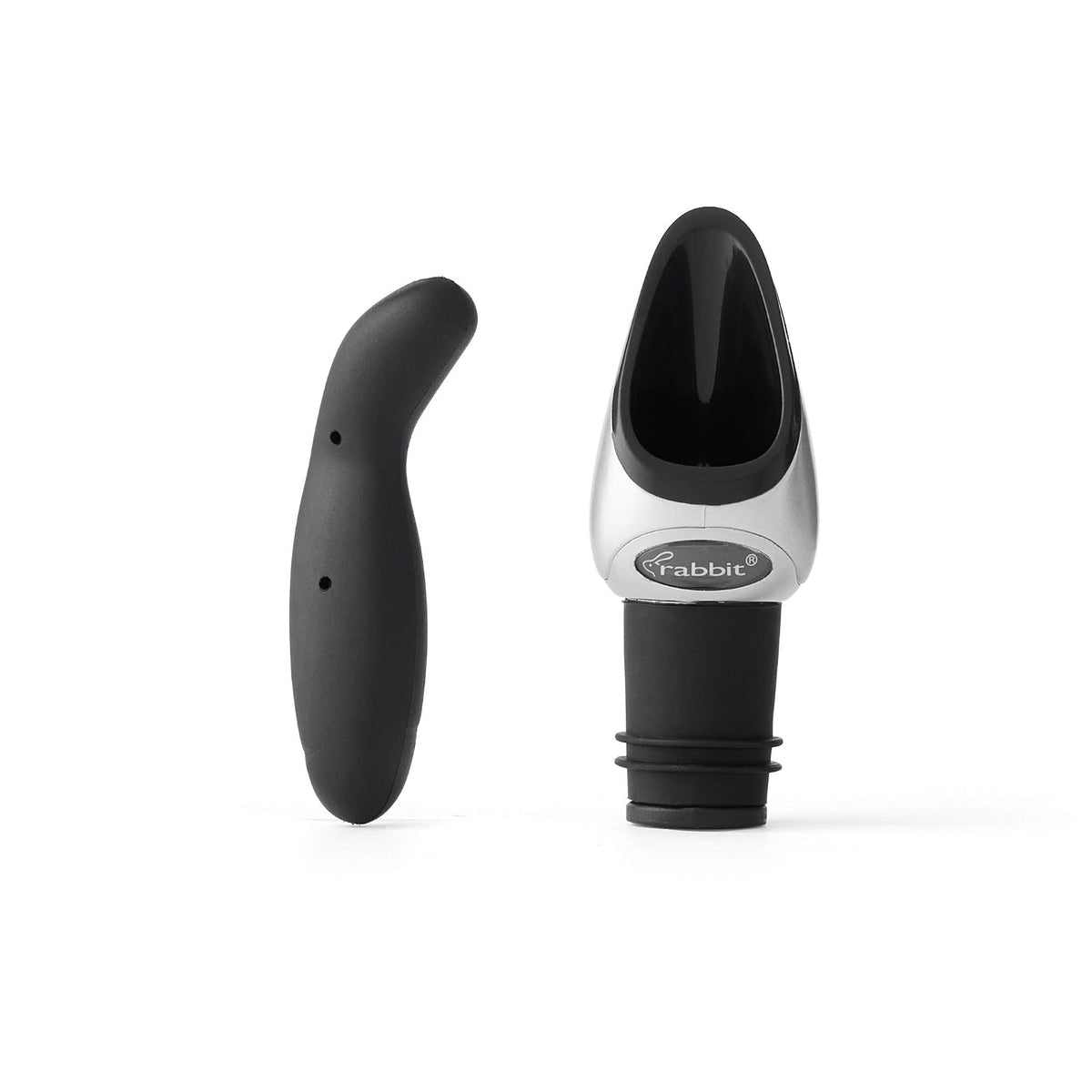 Conejo vertedor de vino con tapón (negro)