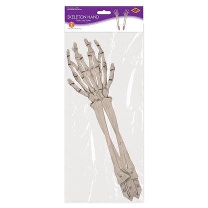 Beistle - Juego de 2 estacas de plástico con diseño Espeluznante de 44,5 cm, diseño de Esqueleto de Mano, decoración de césped de Halloween, celebrando contigo Desde 1900