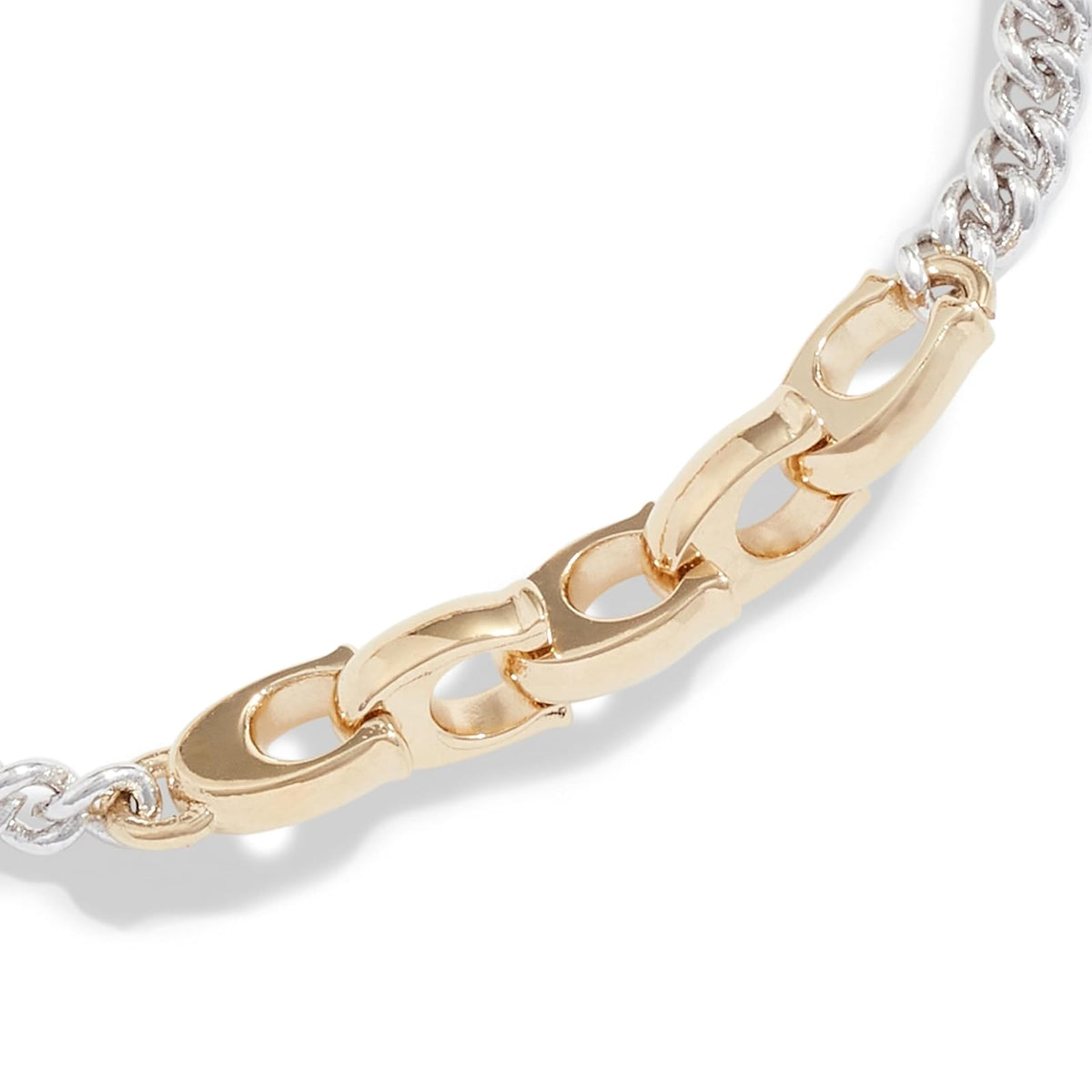 COACH Pulsera de cadena de metal mixto