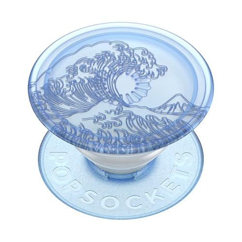 PopSockets - Empuñadura para teléfono a Base de Plantas con Soporte expandible, Agarre calcomanía, Respetuoso con el Medio Ambiente, océano translúcido