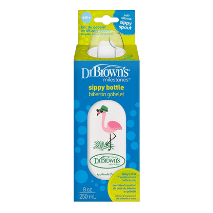 Dr. Brown’s Sippy Spout Baby Bottle, 8 ounce, Flamingo
