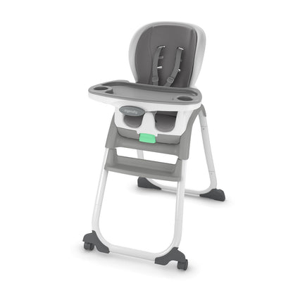 Ingenuity - Silla Alta 6 en 1 para bebé, apartir de 6 meses, multifuncional, con cinturón de seguridad de 5 puntos, 2 bandejas aptas para lavavajillas, adaptable al crecimiento, color gris