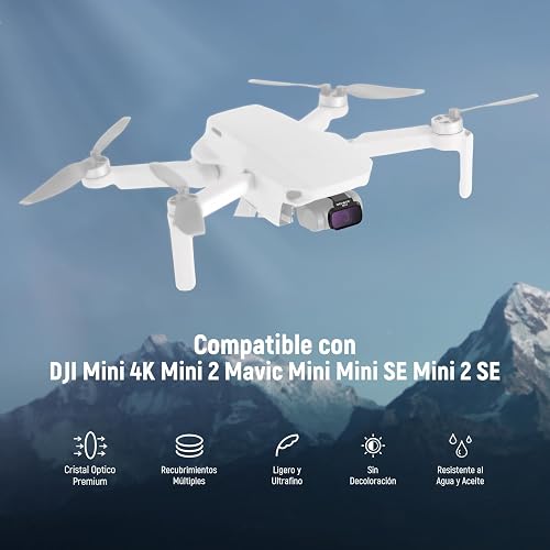 NEEWER ND Filter Set Compatible con dji Mini 4K/2 SE/SE/2/Mavic Mini (Paquete de 3), CPL/ND8/ND16 Filtros Densidad Neutra Cristal Óptico HD Multicapa Accesorios Lentes Cámara Drones, FL-C41