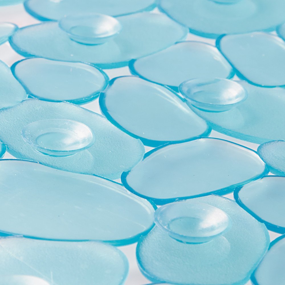 InterDesign Pebblz Shower Mat, Blue