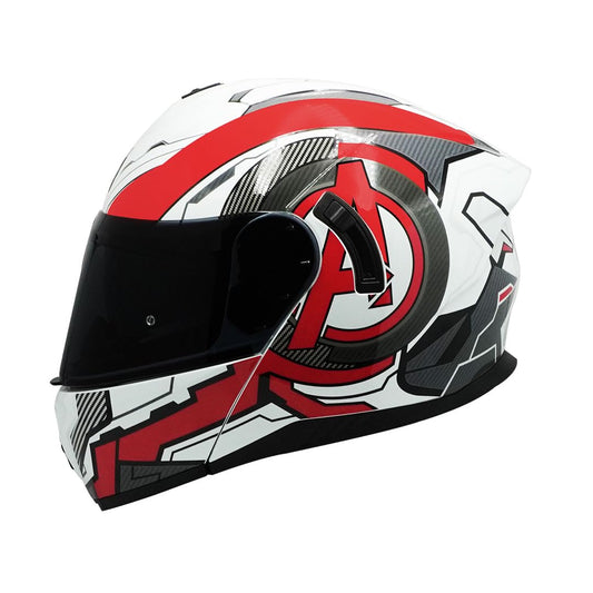 Casco de Motocicleta Edge, Visor Doble Antivaho, Certificado DOT - XL - Avengers visor dark
