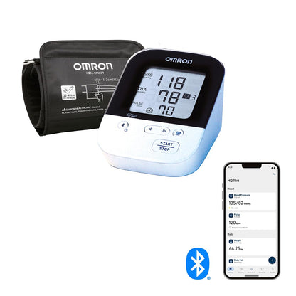 OMRON Baumanómetro digital de brazo 7156T con Bluetooth y brazalete Intelli Wrap